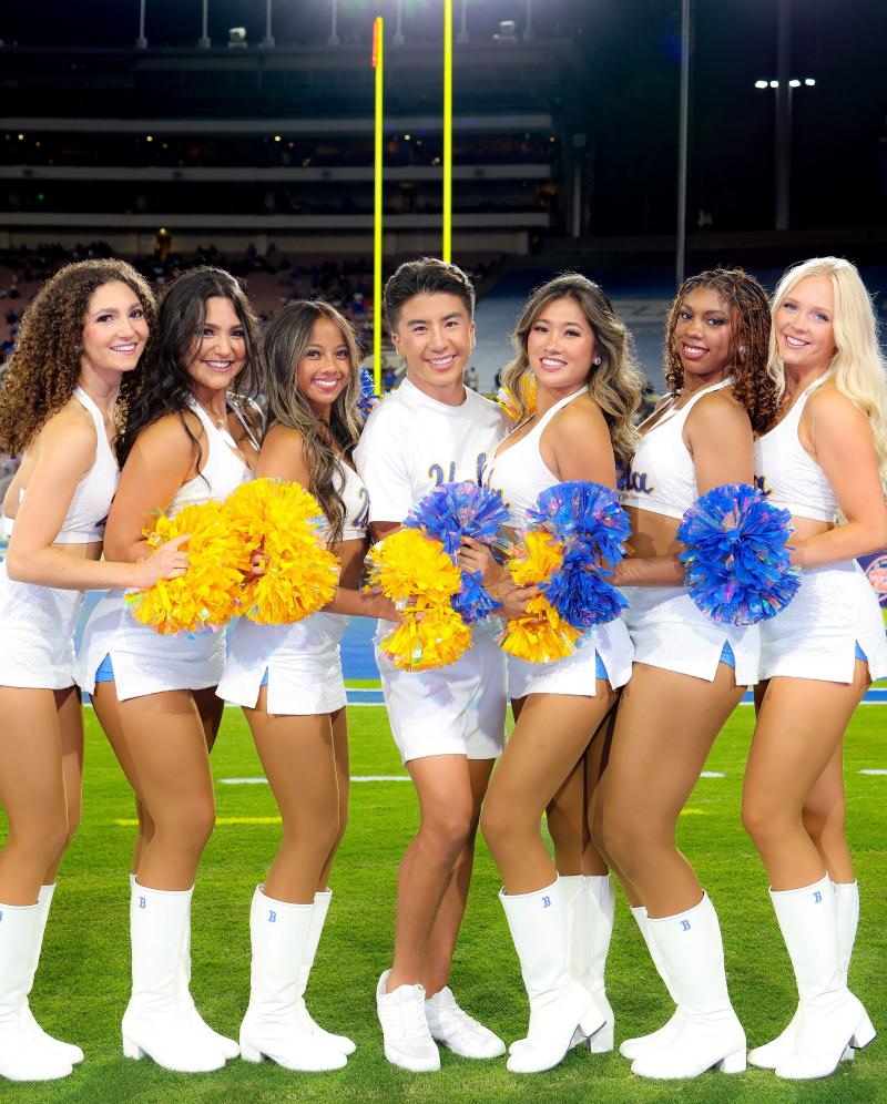 Members of the UCLA Spirit Squad at the Rose Bowl