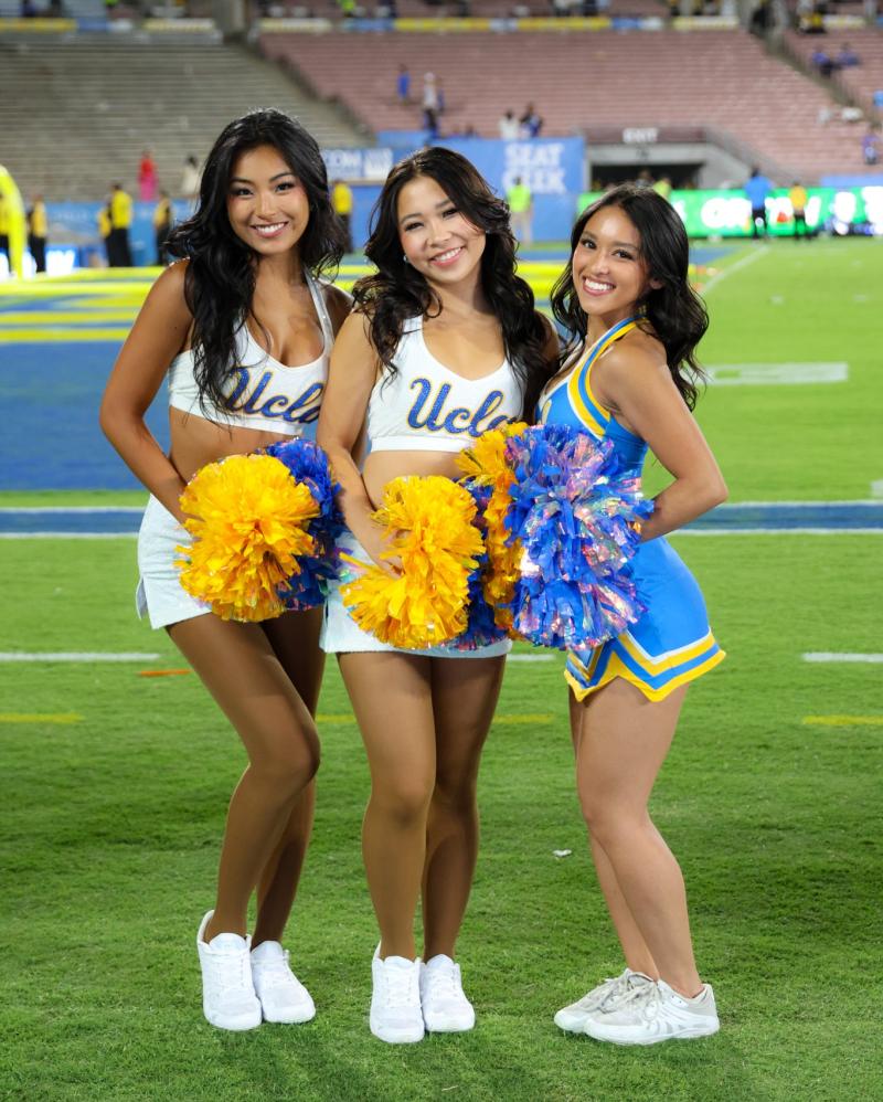 Members of the UCLA Spirit Squad at the Rose Bowl