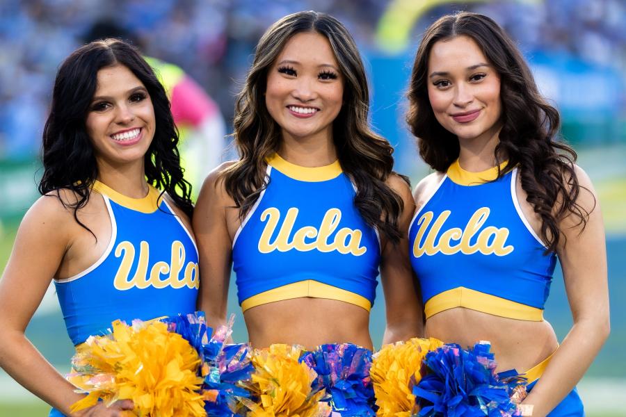 Members of the Cheer Squad at the Rose Bowl